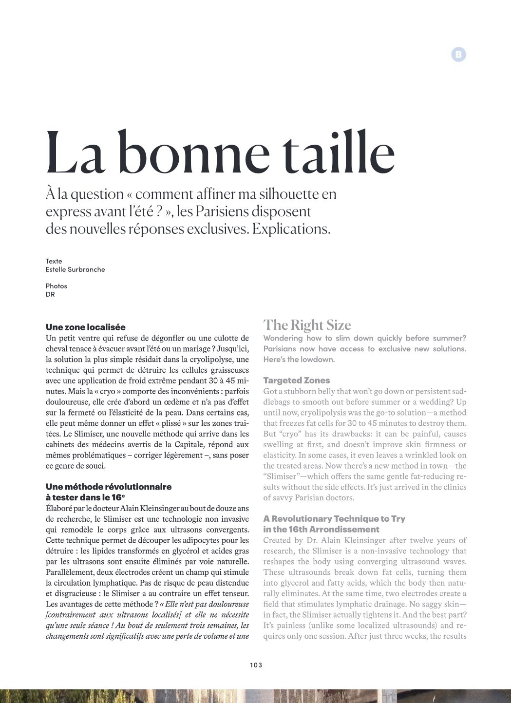 Article Vivre Paris